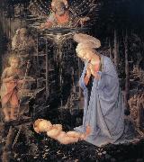 Fra Filippo Lippi The Adoration of the Infant Jesus Spain oil painting artist